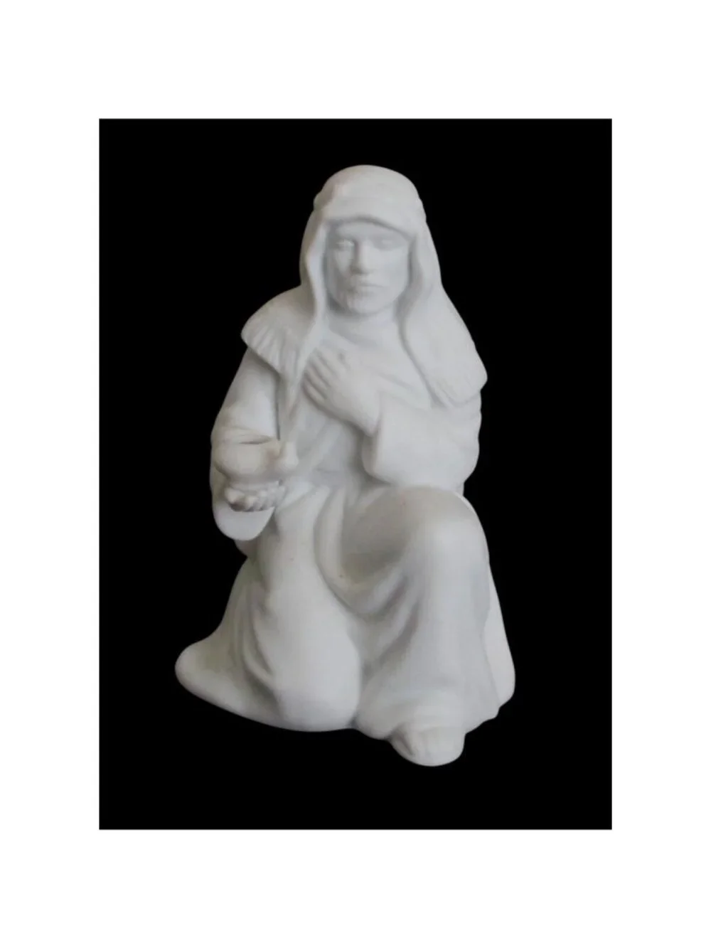 Vintage Avon Nativity Innkeeper Figurine: 1988 Porcelain Bisque, Original Box